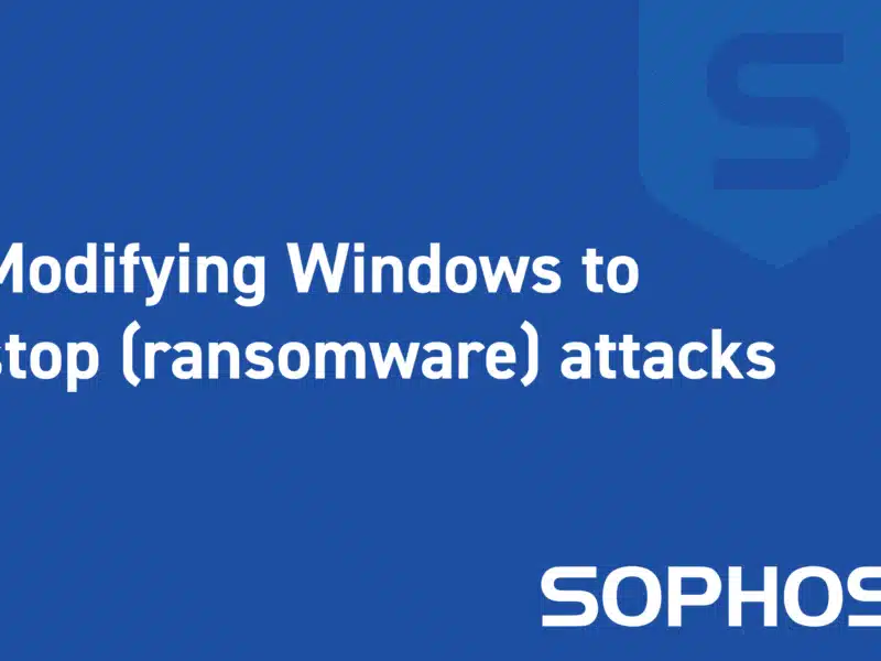 Modifying Windows to stop (ransomware) attacks